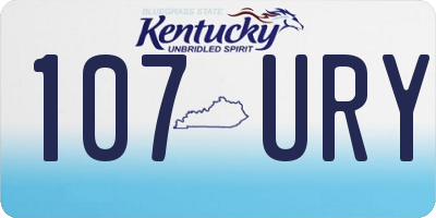 KY license plate 107URY