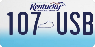 KY license plate 107USB