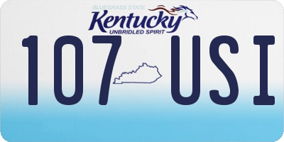 KY license plate 107USI