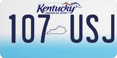 KY license plate 107USJ
