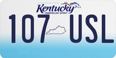 KY license plate 107USL