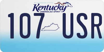 KY license plate 107USR