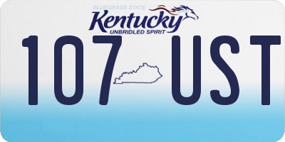 KY license plate 107UST