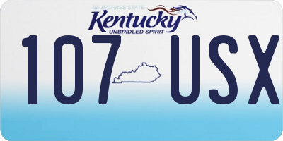 KY license plate 107USX