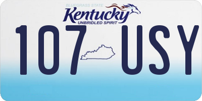 KY license plate 107USY