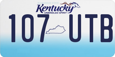 KY license plate 107UTB