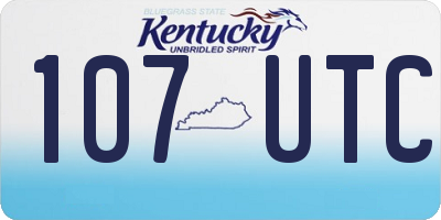 KY license plate 107UTC