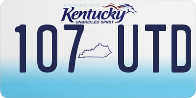 KY license plate 107UTD