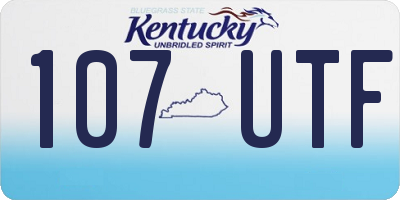 KY license plate 107UTF