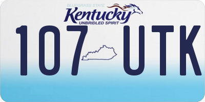 KY license plate 107UTK