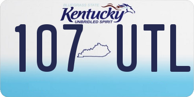 KY license plate 107UTL