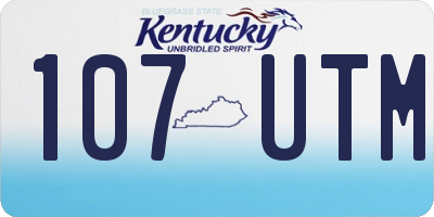 KY license plate 107UTM