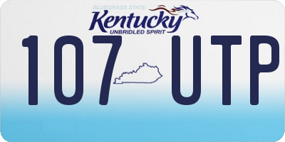 KY license plate 107UTP
