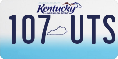 KY license plate 107UTS