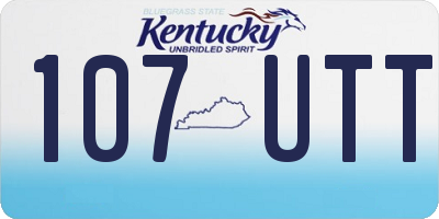 KY license plate 107UTT