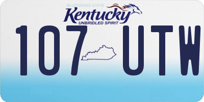 KY license plate 107UTW