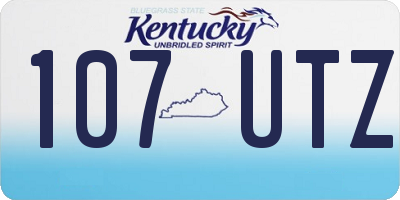KY license plate 107UTZ