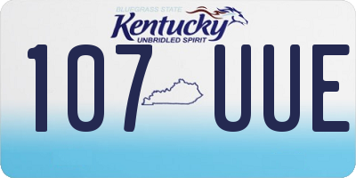KY license plate 107UUE