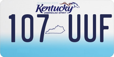 KY license plate 107UUF