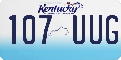 KY license plate 107UUG