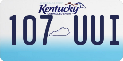 KY license plate 107UUI