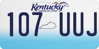 KY license plate 107UUJ