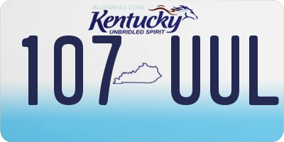 KY license plate 107UUL