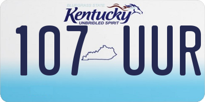 KY license plate 107UUR