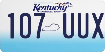 KY license plate 107UUX