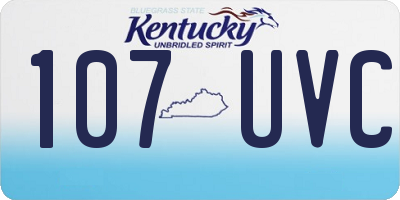 KY license plate 107UVC