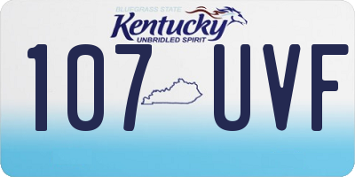 KY license plate 107UVF
