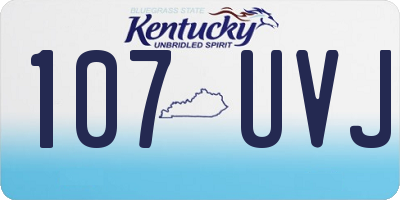 KY license plate 107UVJ