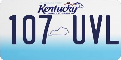 KY license plate 107UVL
