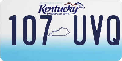 KY license plate 107UVQ
