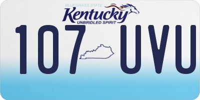 KY license plate 107UVU