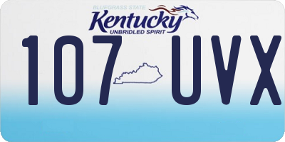 KY license plate 107UVX
