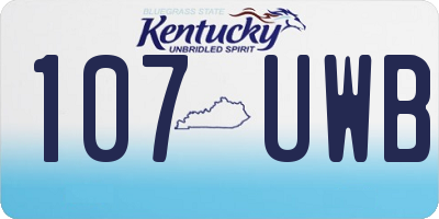 KY license plate 107UWB