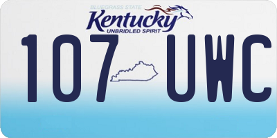 KY license plate 107UWC
