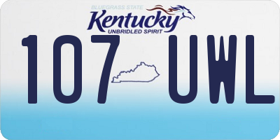 KY license plate 107UWL