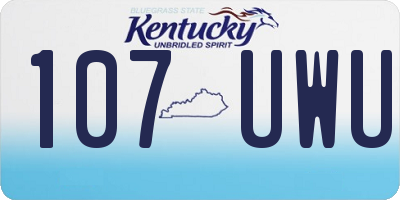 KY license plate 107UWU