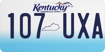 KY license plate 107UXA