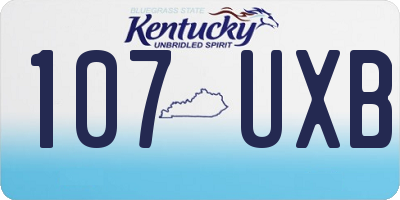 KY license plate 107UXB