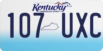 KY license plate 107UXC