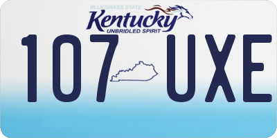 KY license plate 107UXE