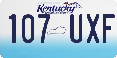 KY license plate 107UXF