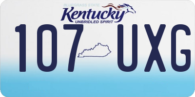 KY license plate 107UXG