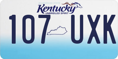 KY license plate 107UXK
