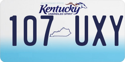 KY license plate 107UXY