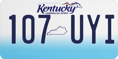 KY license plate 107UYI