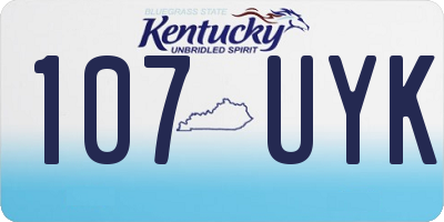 KY license plate 107UYK